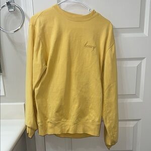 Brandy Melville Yellow 'Honey' Sweatshirt